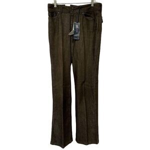 Anne Klein Jeans Metropolitan Sz 10 Classic Boot Cut Dark Coffee Stretch NEW